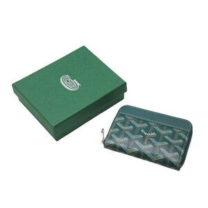 GOYARD Matignon Coin Wallet case green Goyardine canvas